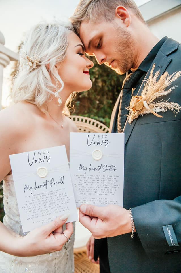 Wax Seal & String Vow Cards