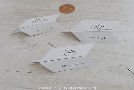 Paperplane Guest Place Cards
