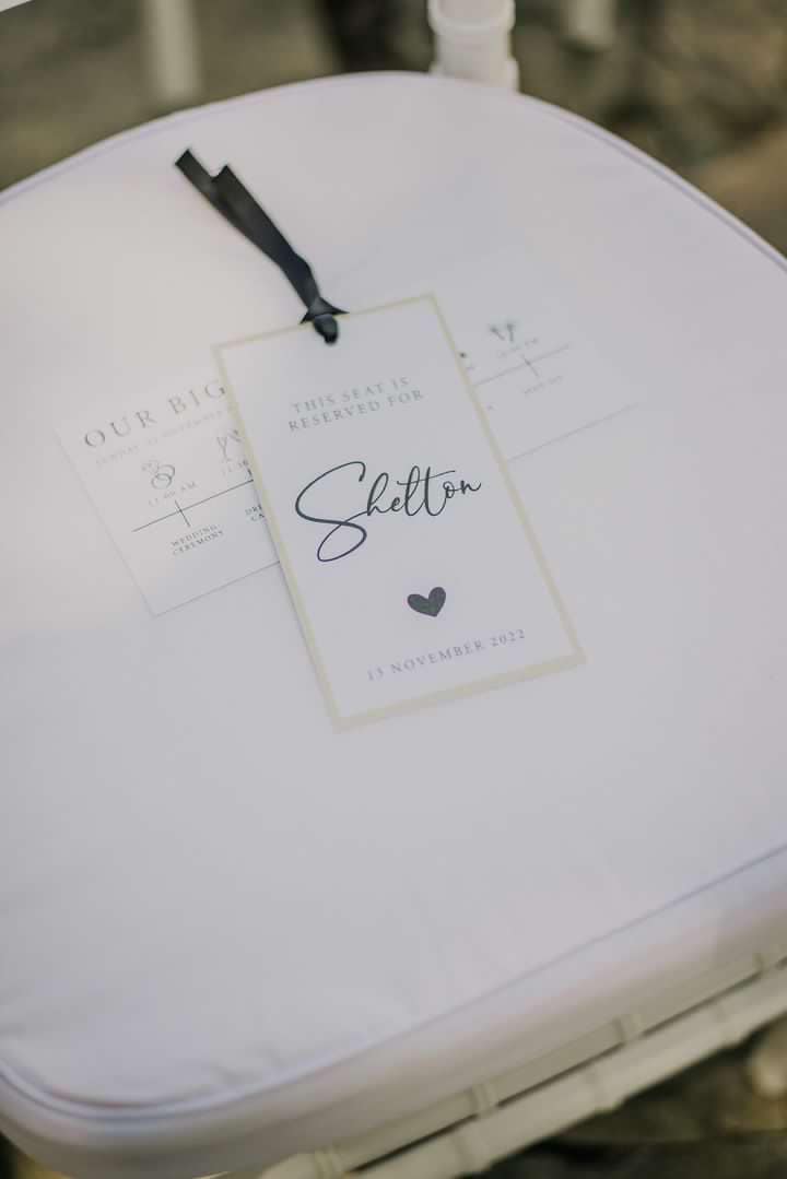 Basic Reserved Seating Card - Ceremony