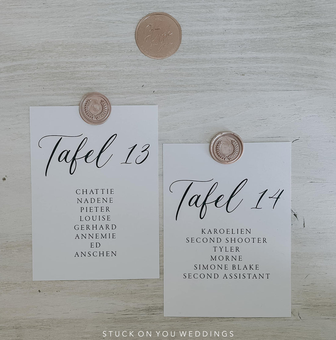 Wax Seal Seating Chart Cards Stuck On You Weddings