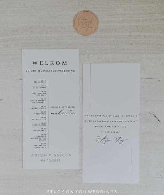 Double-Sided Colour Printed Wedding Programs