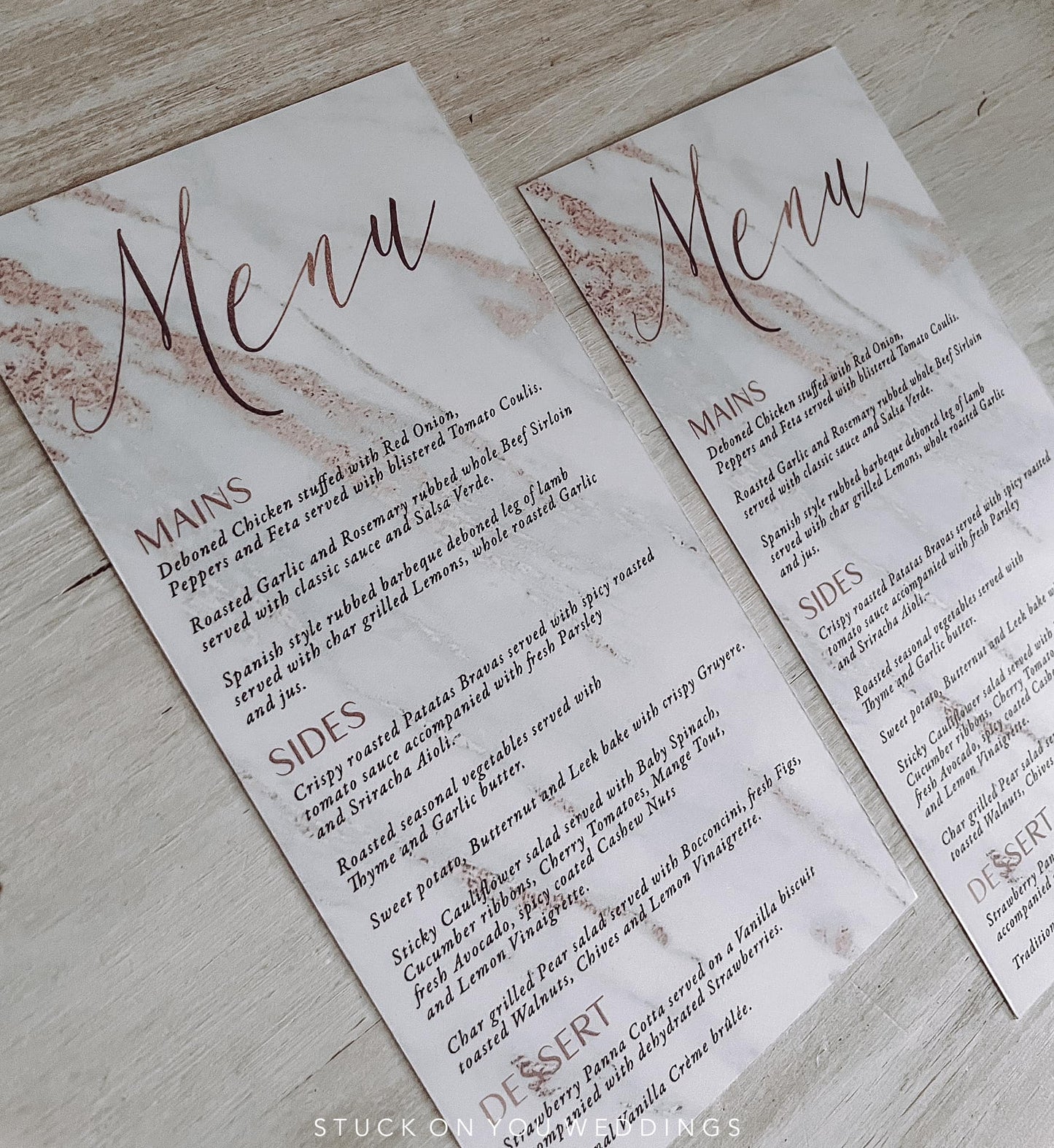 Marble Menu DL