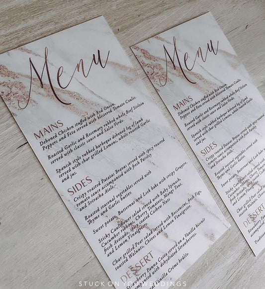 Marble Menu DL