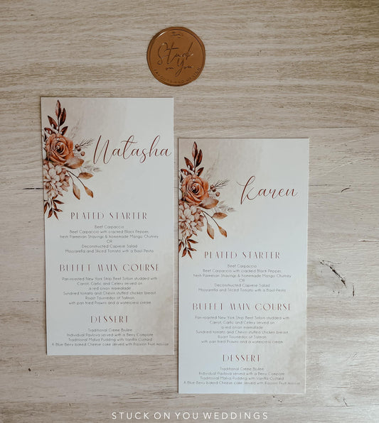 Autumn Inspired Menu