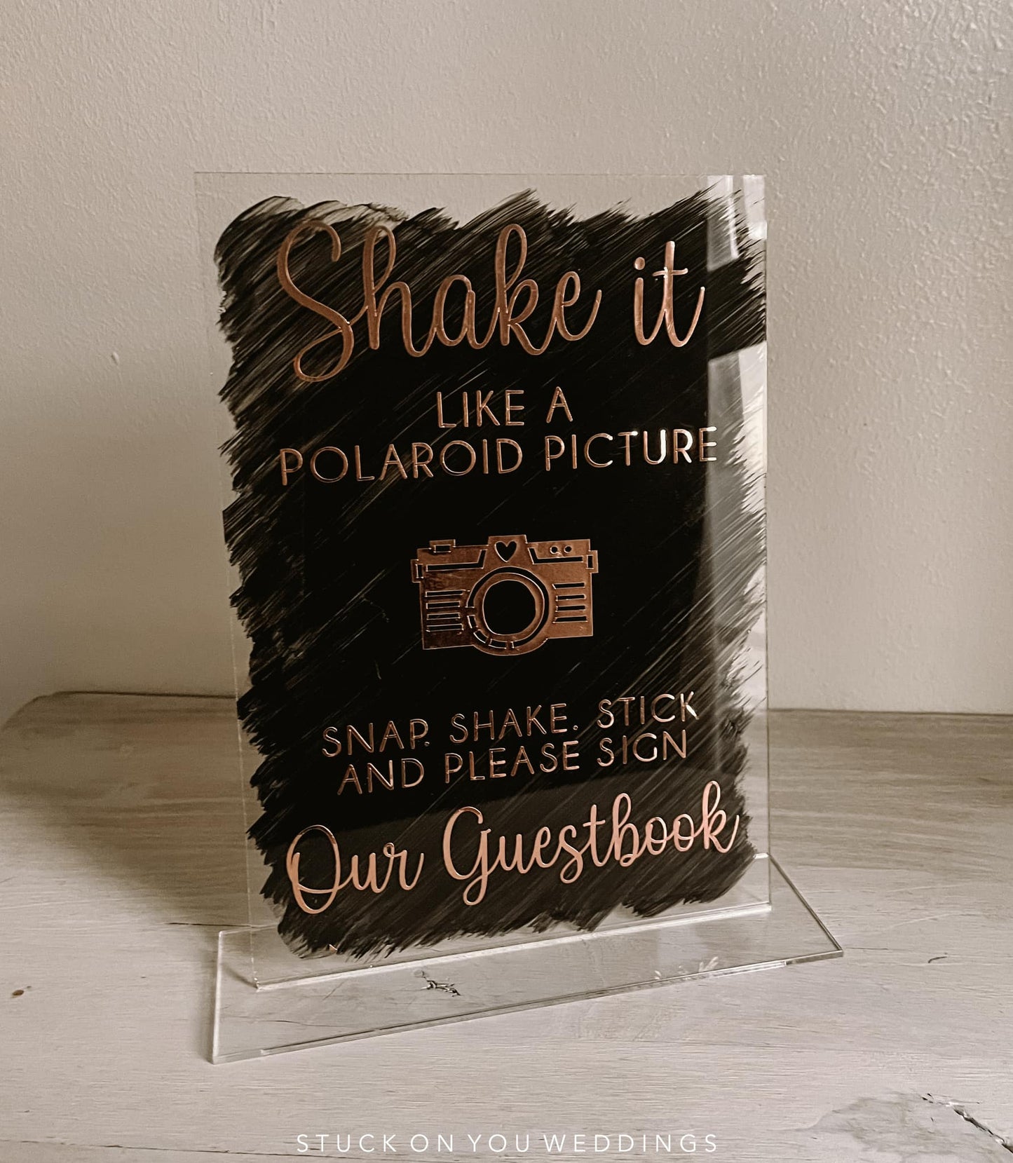 Shake It Like A Polaroid Picture - A5 Acrylic Table Talker