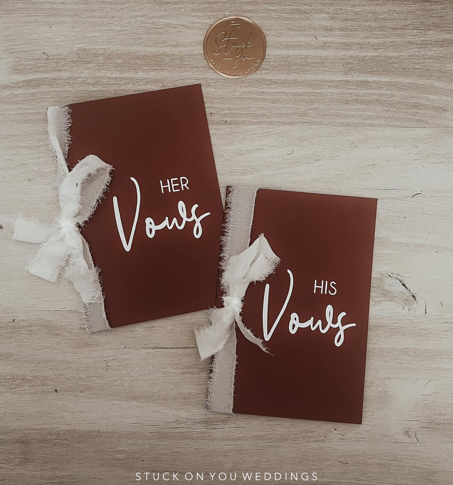 Chiffon Vow Cards