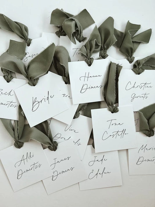 Textured Place Card - Square