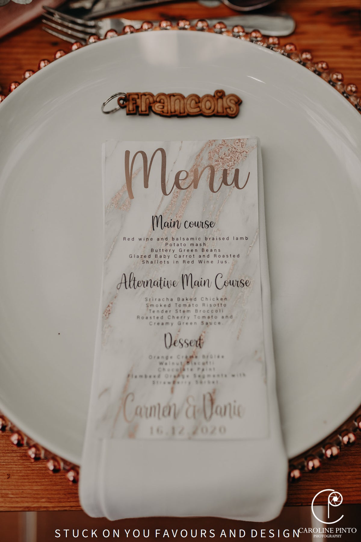 Menu Without Subheadins Custom Colour Printed Menus without Guest Names β Stuck On You Weddings