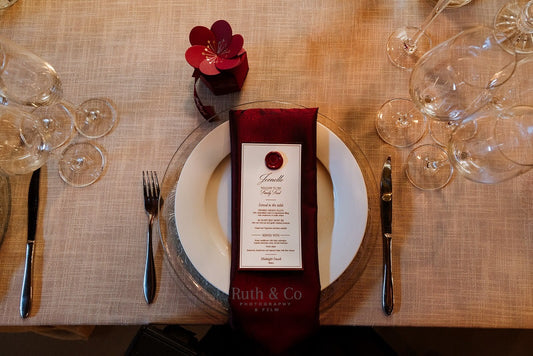 Old Money Menu with Wax Seal - Custom Colours