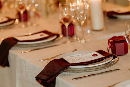 Old Money Menu with Wax Seal - Custom Colours