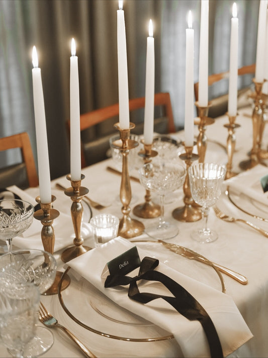 Overprint Tented Place Cards with Loose Ribbon Bow Detail