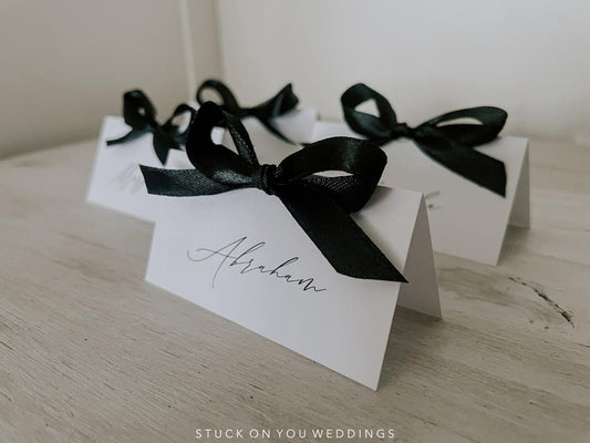 Tented Bow Place Cards