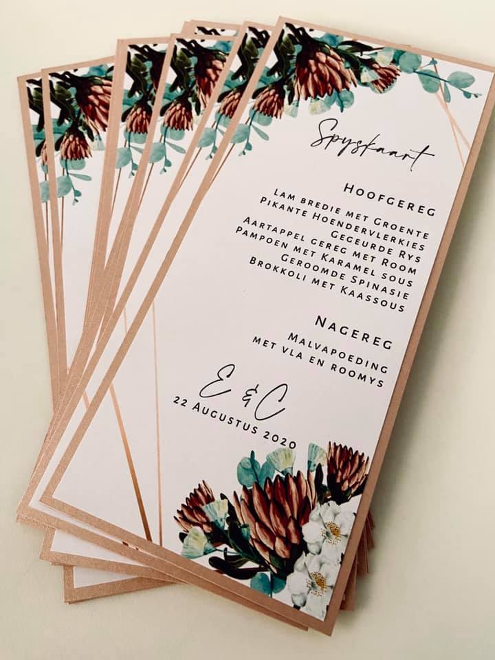 Card Backed Menu
