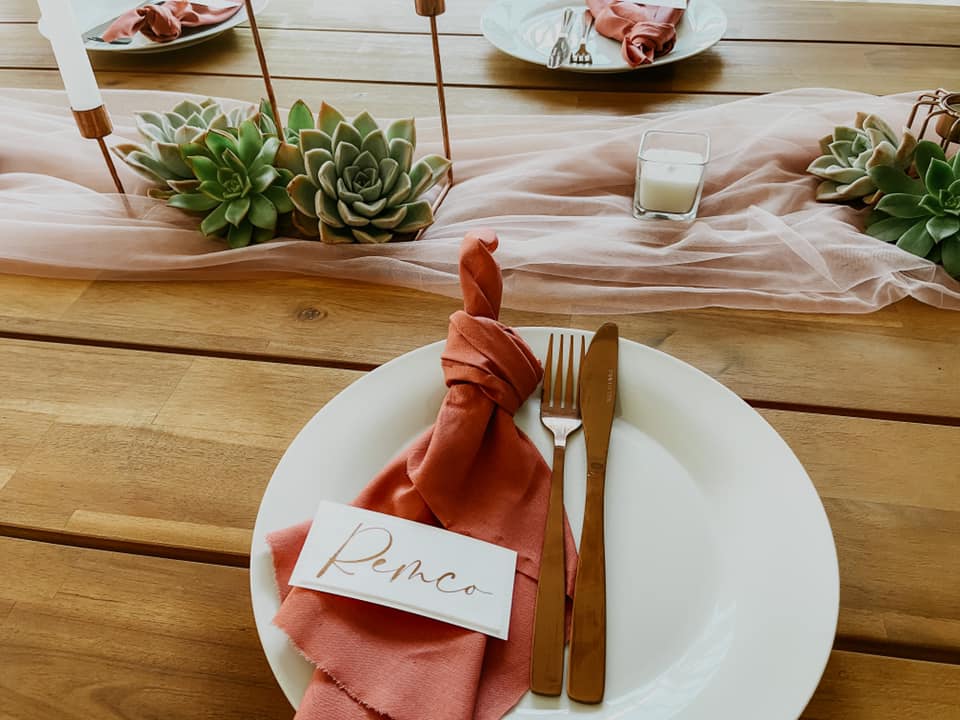 Metallic Whimsical Name Cards