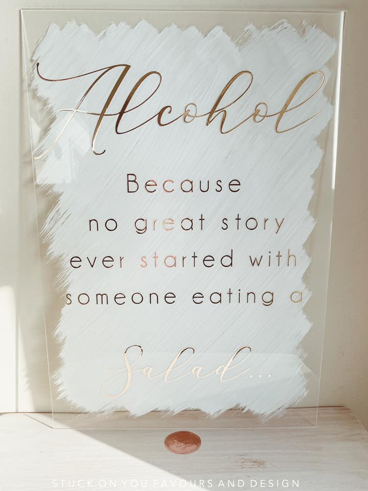 Bar Signage - A5 Acrylic Table Talker
