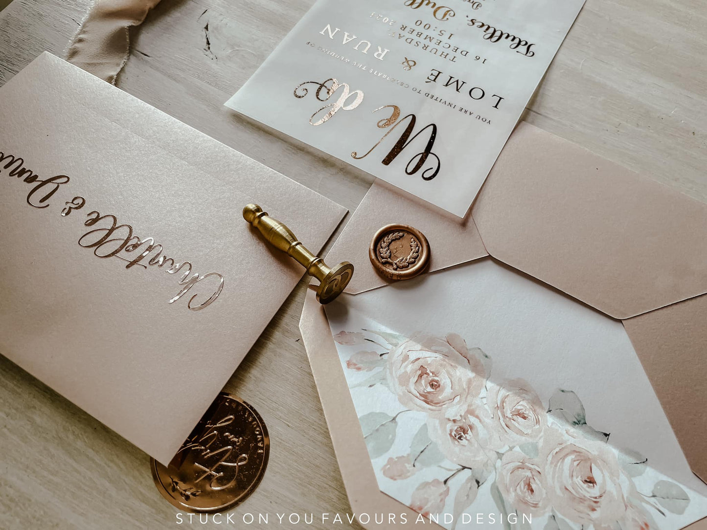 Foiled Translucent Invitation Set - Style Lomé