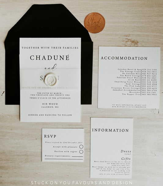 Modern Monochrome Invitation Set - Style Chaduné