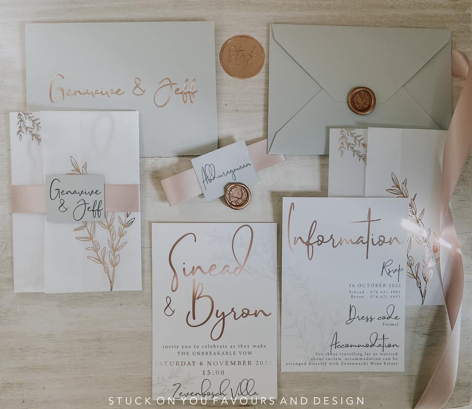 Wrap Sleeve Invitation Set - Style Sinead
