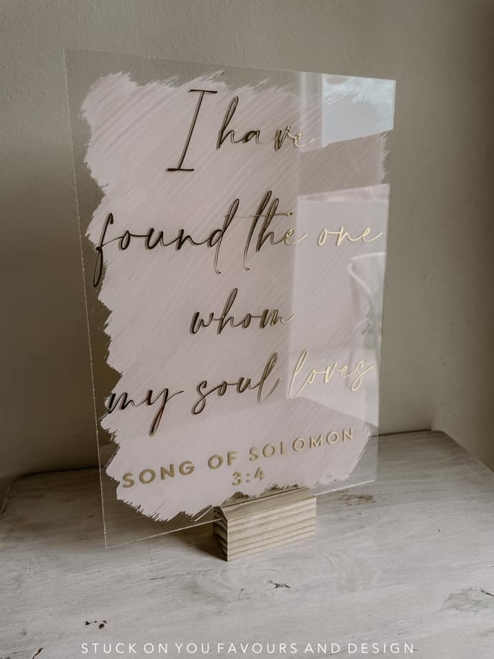 Song of Solomon - A5 Acrylic Table Talker