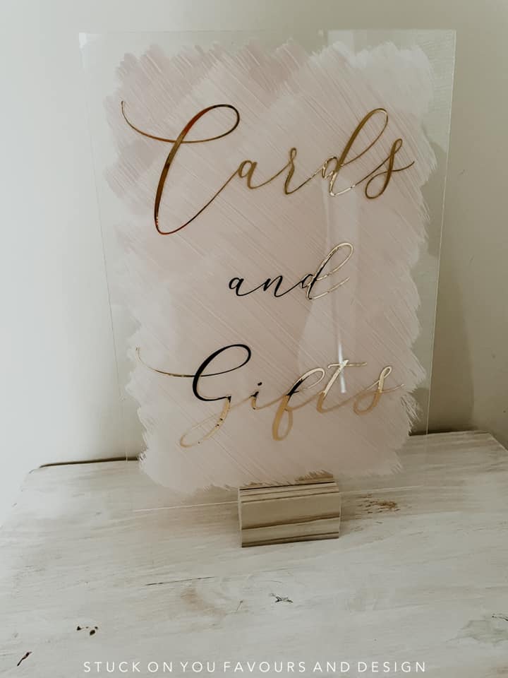 Cards & Gifts - A5 Acrylic Table Talker