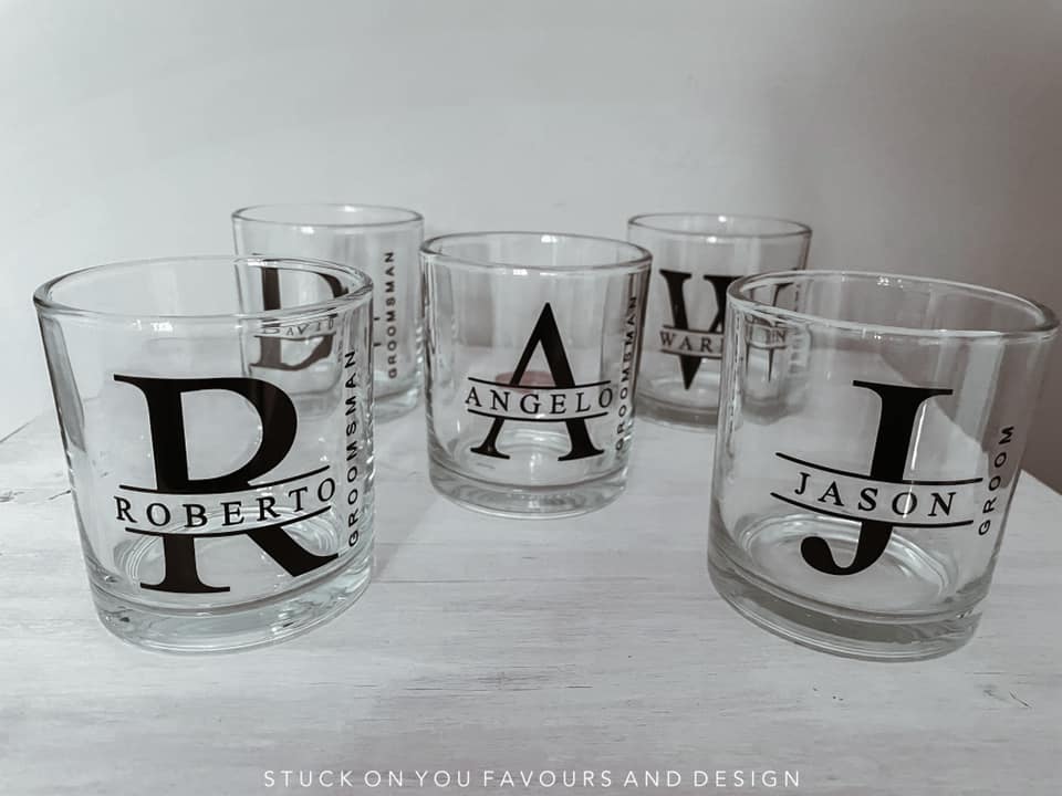 Bridal Party Whiskey Tumblers