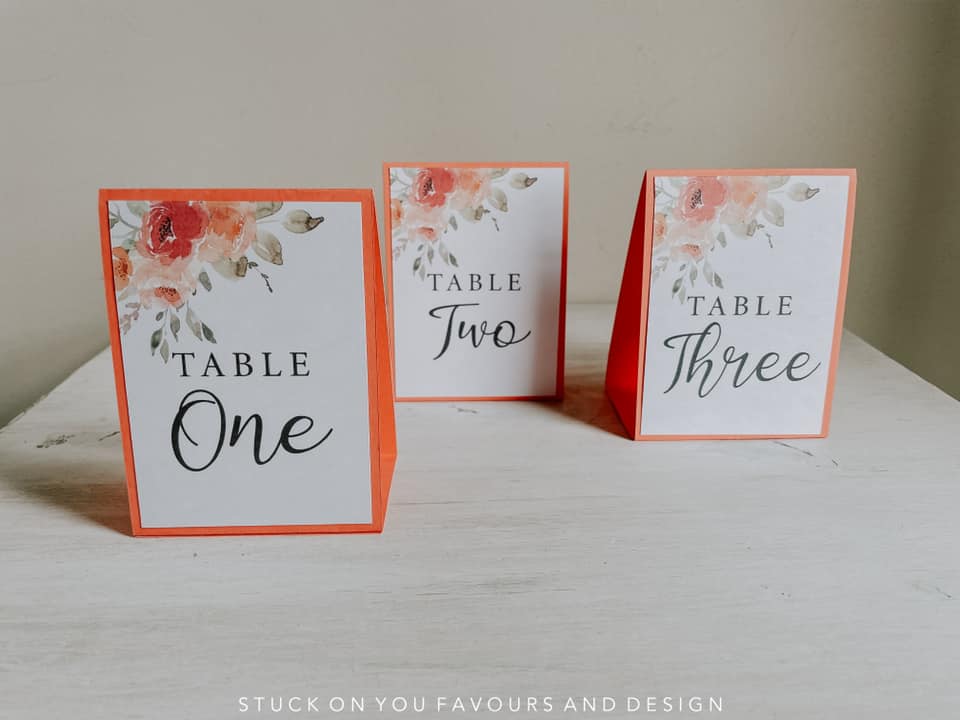 Standing Card Table Numbers