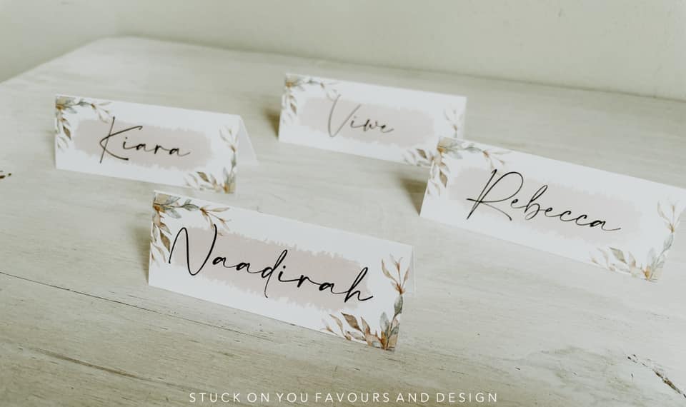 Custom Tented Place Cards