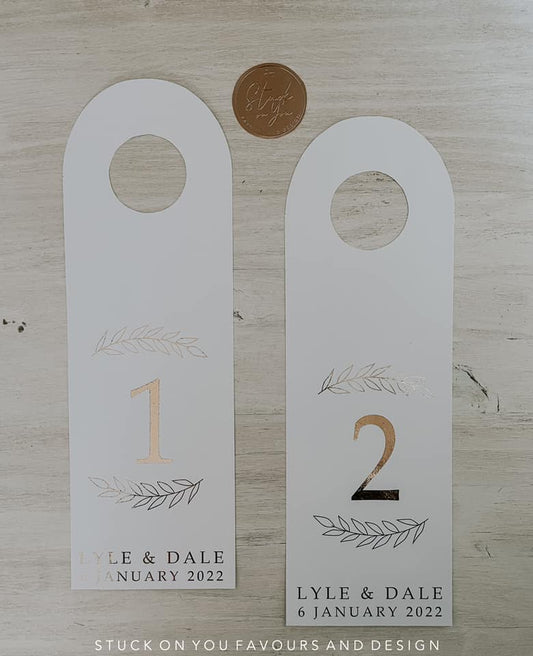 Bottle Neck Table Numbers