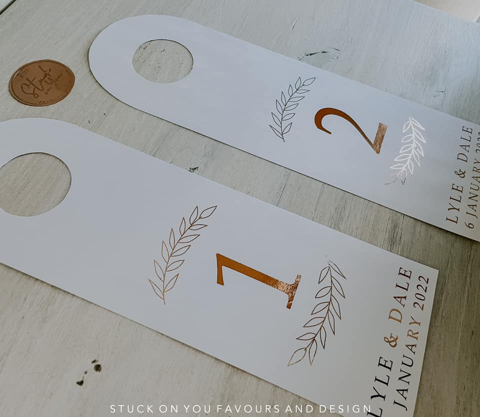 Bottle Neck Table Numbers
