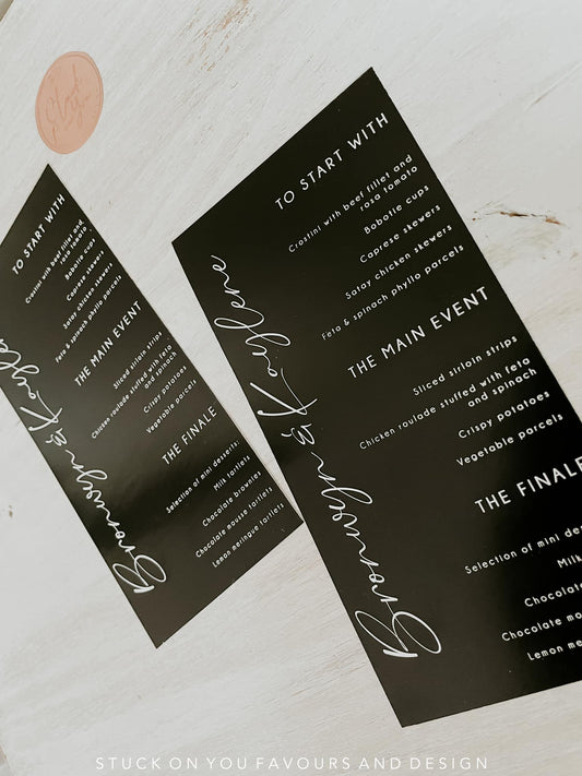 Black Overprint Menu