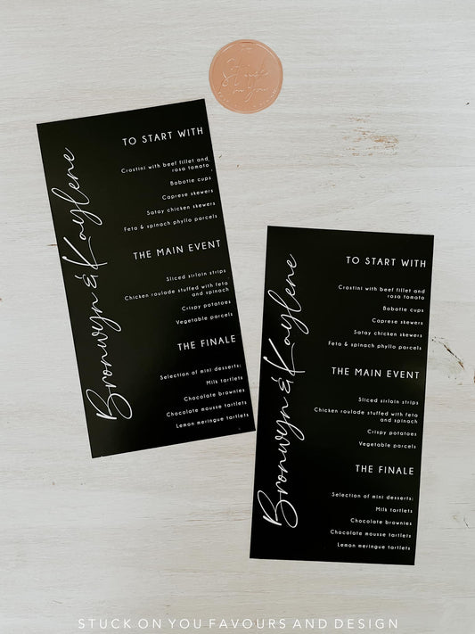 Black Overprint Menu