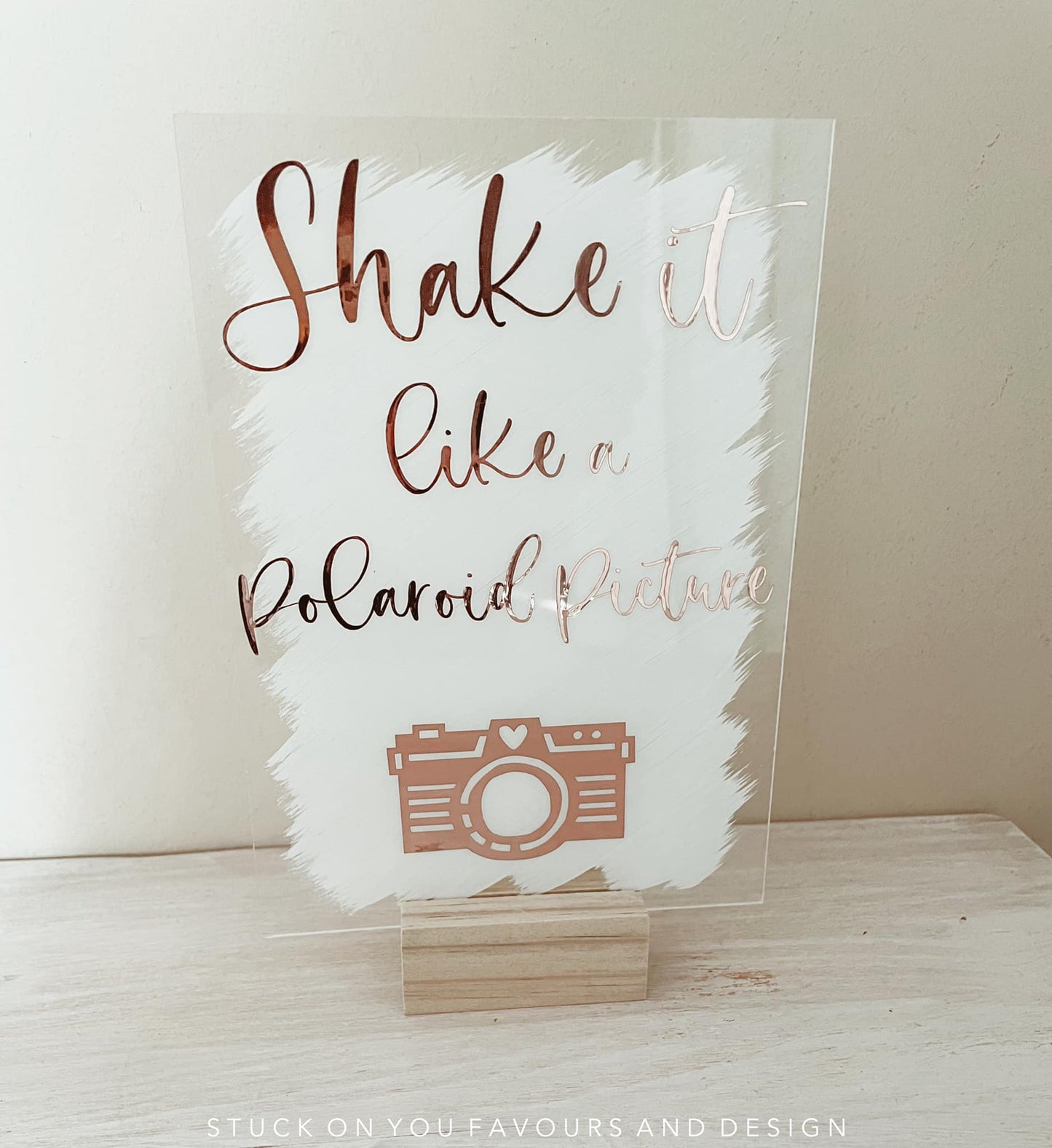 Shake It Like A Polaroid Picture - A5 Acrylic Table Talker
