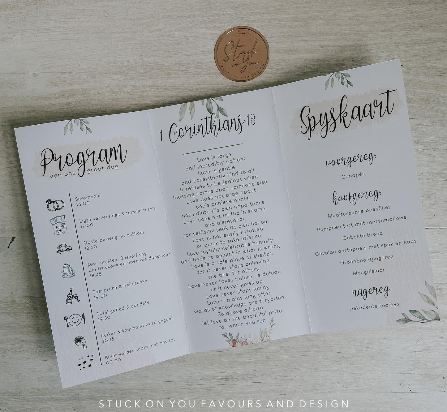 Pamphlet Program With Tissues
