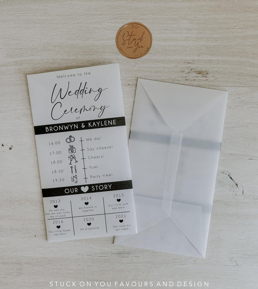 Vellum Sleeve Program with or without Confetti
