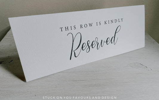 This Row Is Kindly Reserved - Minimalistic
