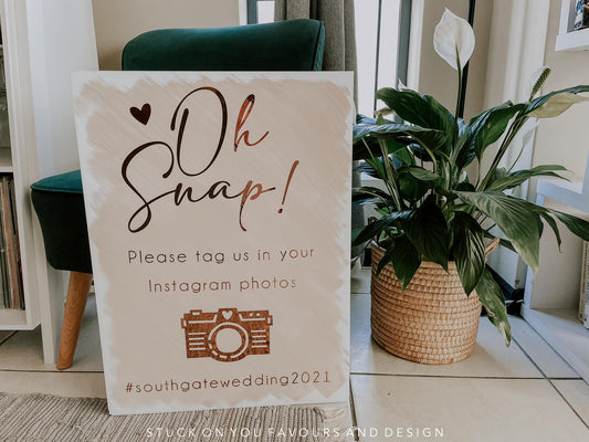 Acrylic Wedding Signage - Instagram