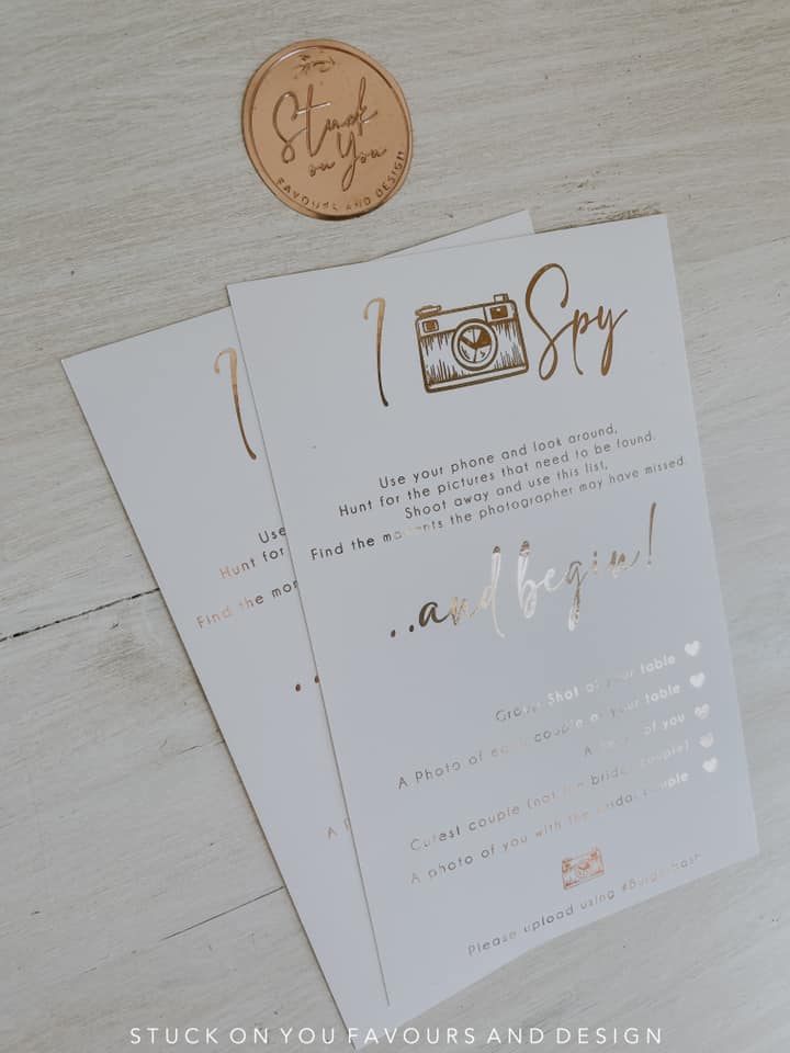 Wedding Game - Guest Photography Cards