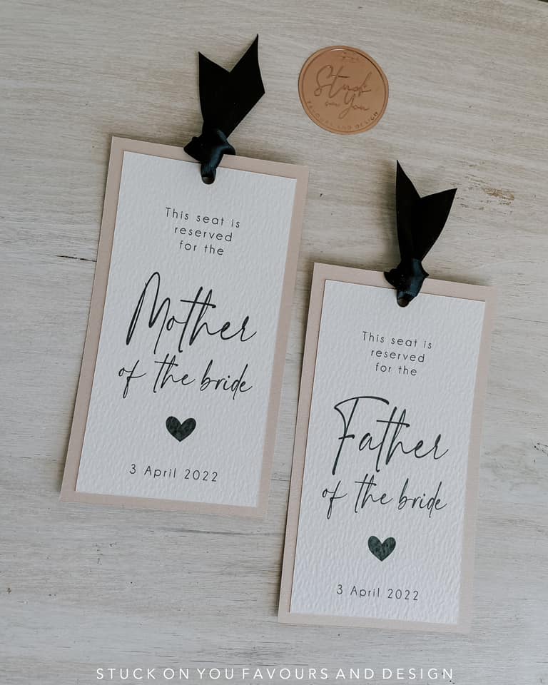 Basic Reserved Seating Card - Ceremony