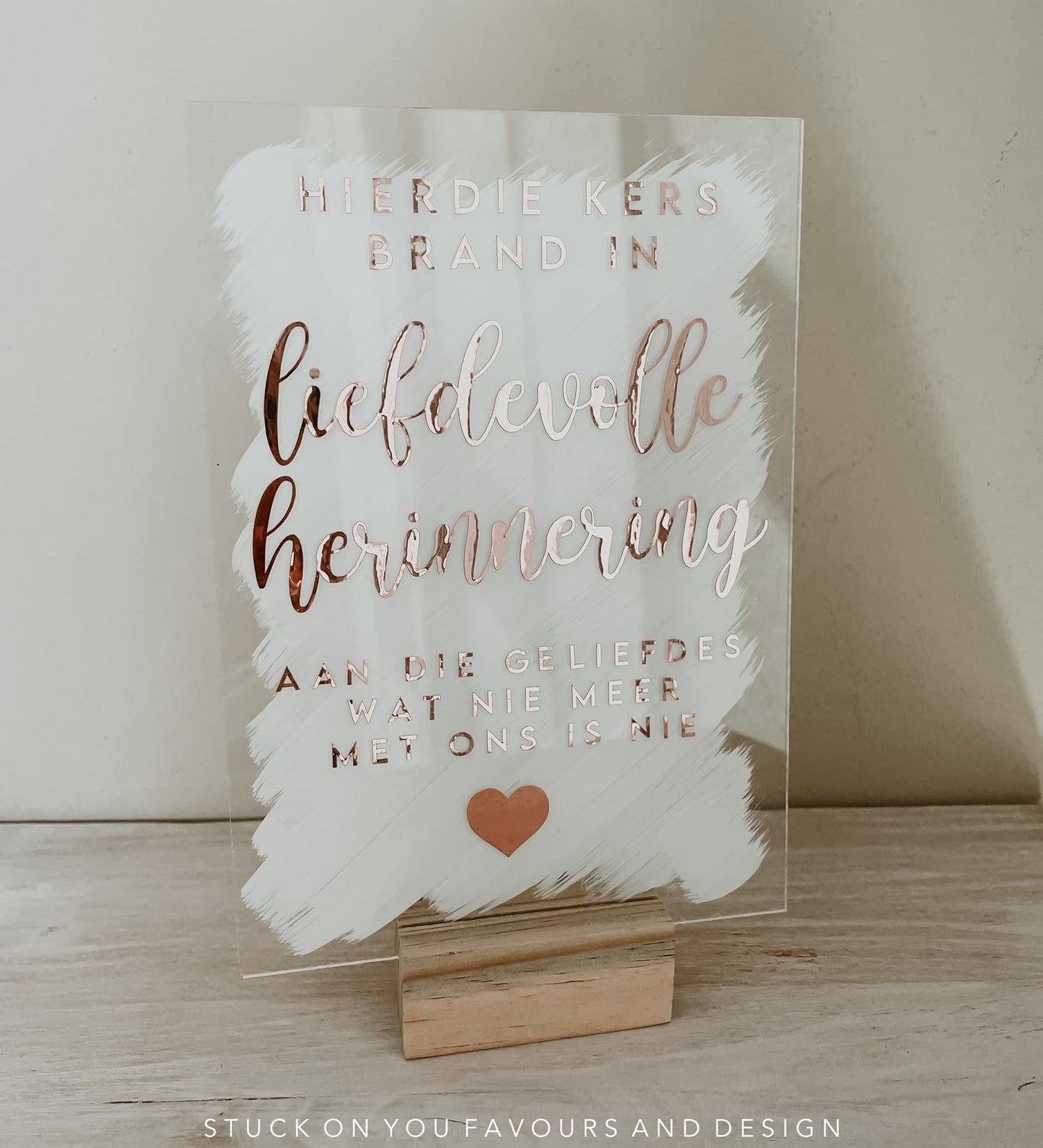 In Liefdevolle Herinnering - A5 Table Talker