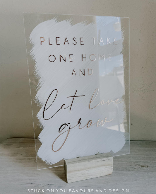 Succulent Favours - A5 Acrylic Table Talker