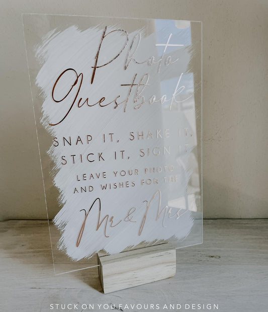 Photo Guestbook - A5 Acrylic Table Talker