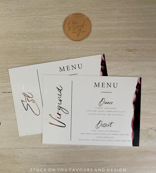 Postcard Style Menu