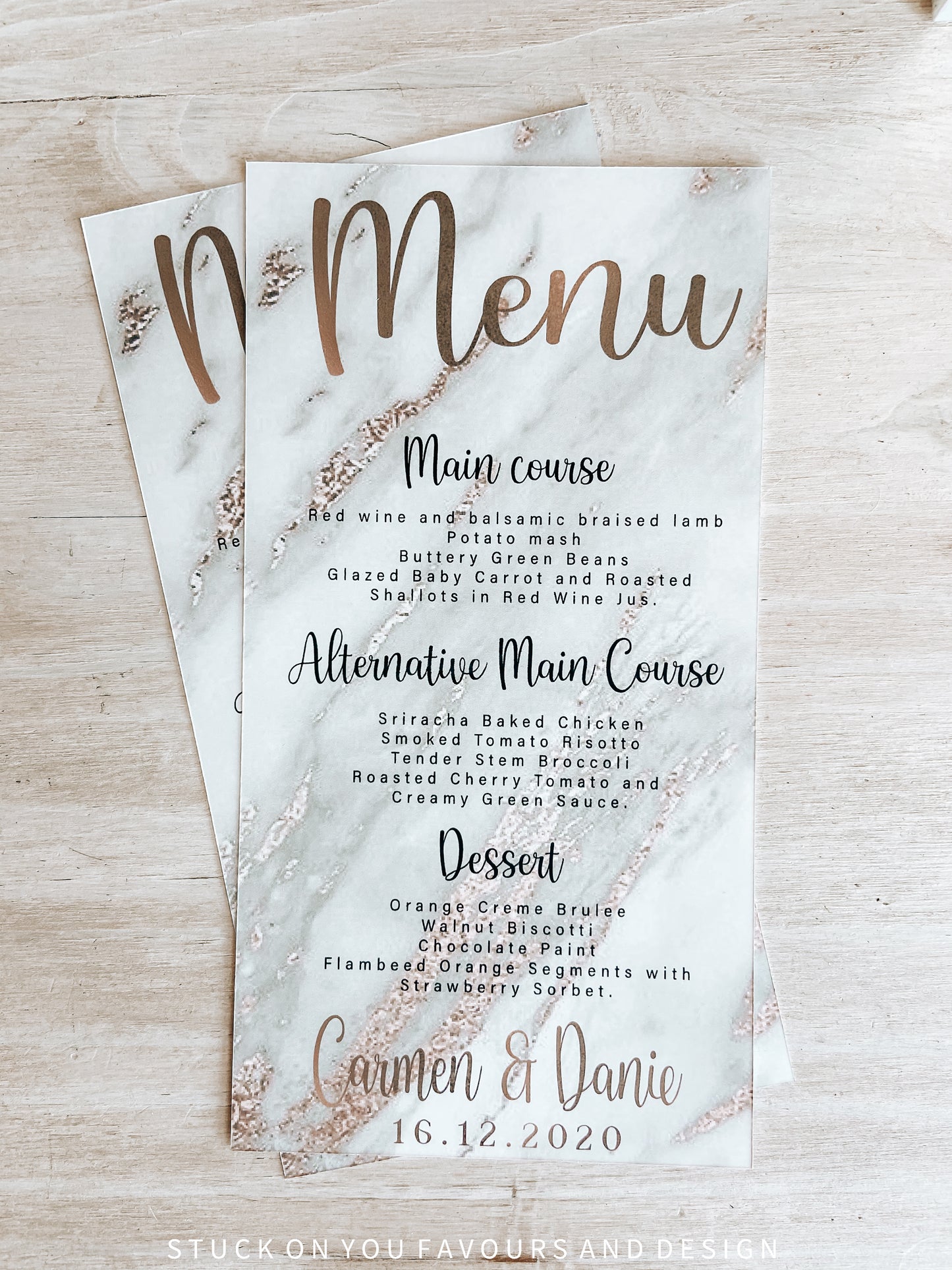 Marble Menu DL