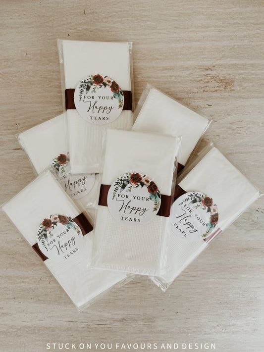 Happy Tears - Personalised Wedding Tissues