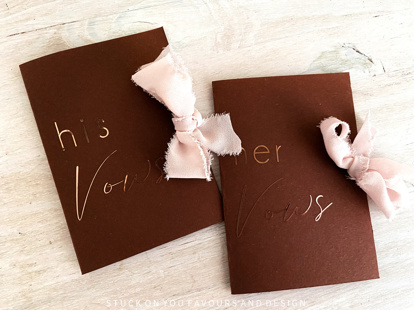 Chiffon Vow Cards