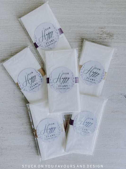 Happy Tears - Personalised Wedding Tissues