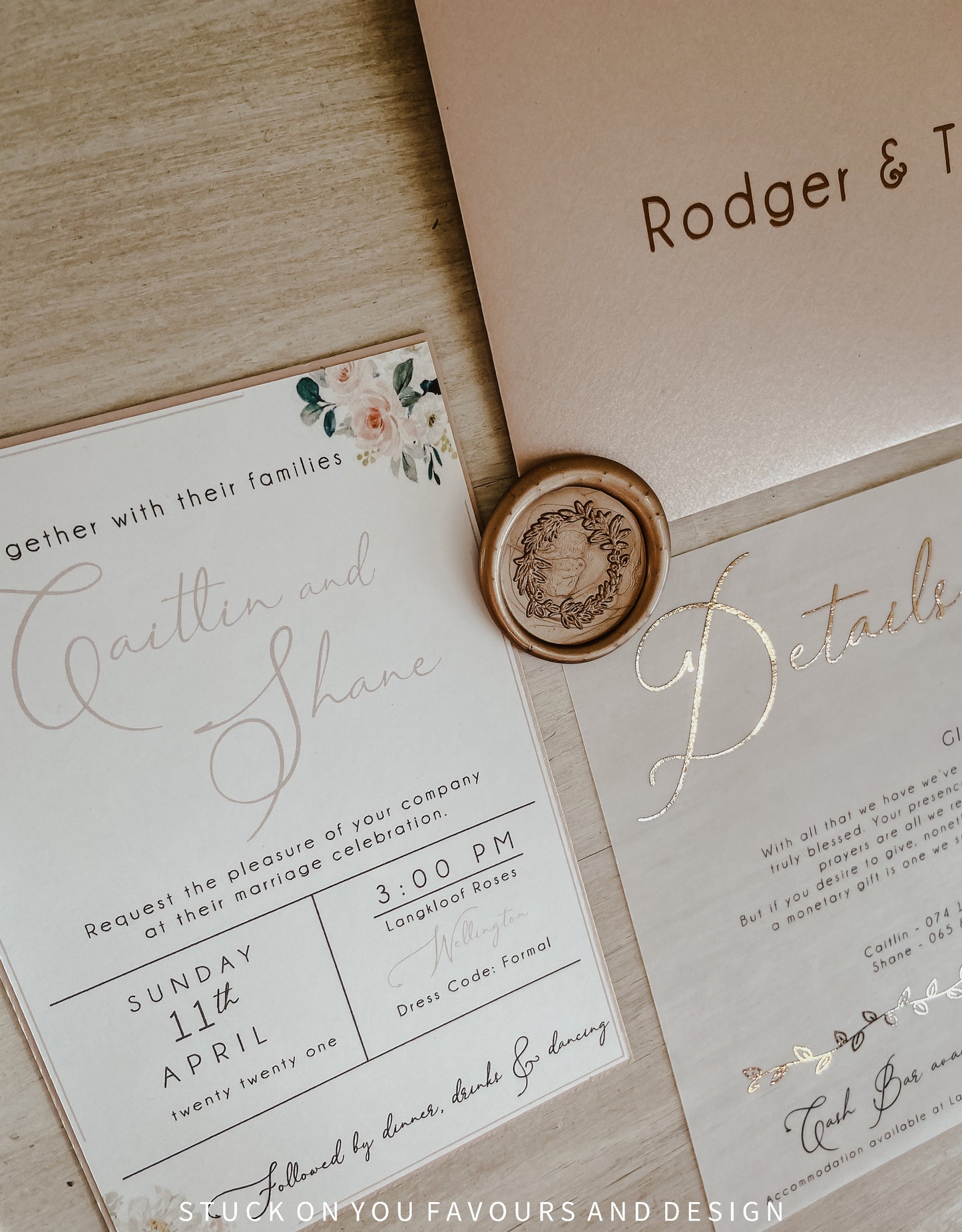 Custom Romantic Invitation Set -  Style Tayla