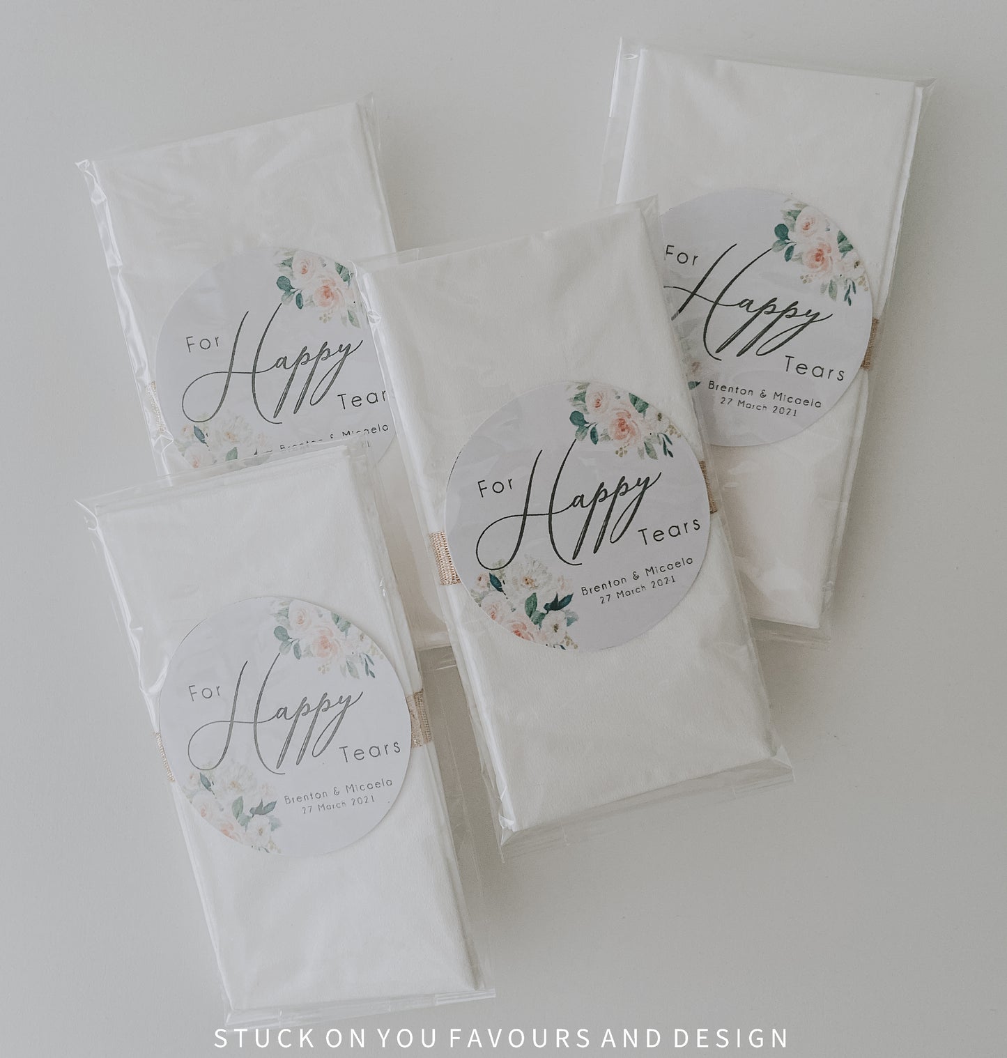 Happy Tears - Personalised Wedding Tissues