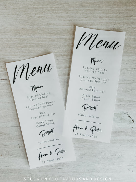 Monochrome Translucent Menu