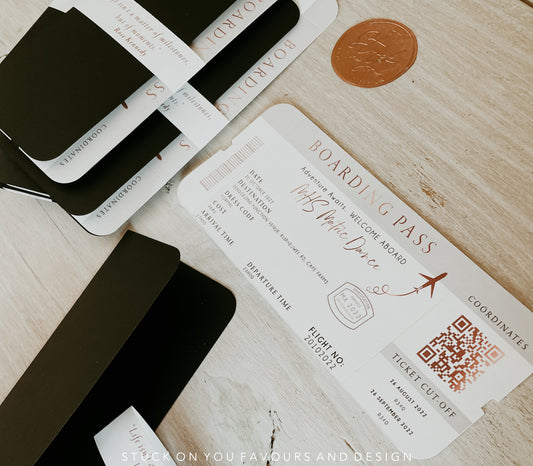 Boarding Pass Invitation Set